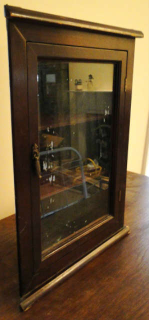 Vintage glass front small display cabinet $ 40.00