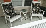 Wood Rockers $ 50.00 each - Wood table $ 20.00