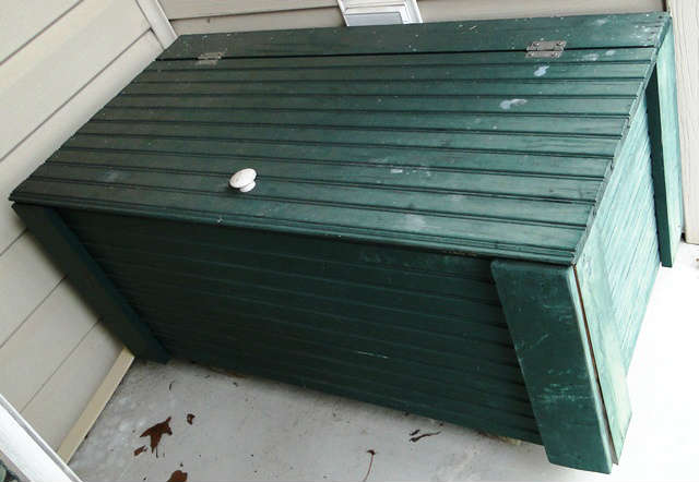 Outdoor wood storage box $ 80.00