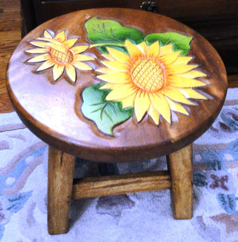 Flower foot stool $ 30.00
