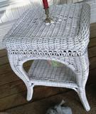 Wicker end table $ 40.00