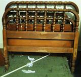 Antique Spindle Bed Frame - $ 60.00