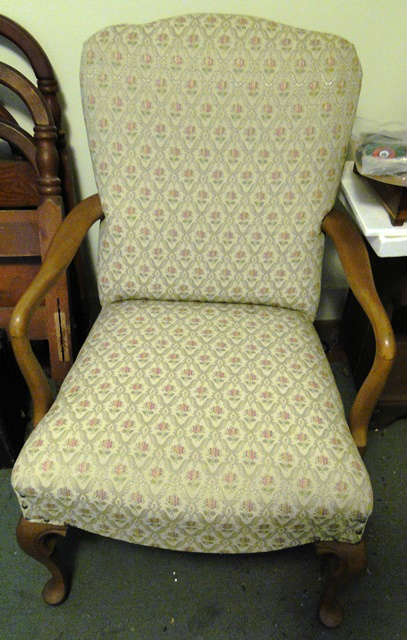 Antique upholstered chair $ 80.00