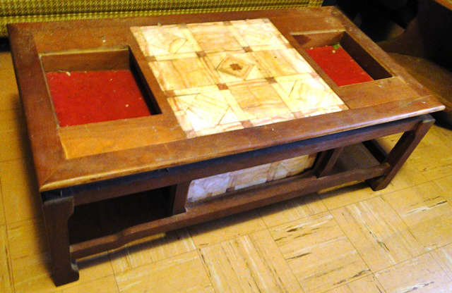 Coffee table with tile inlay $ 80.00