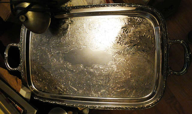 Silver plated tray $ 20.00