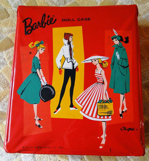 Vintage (1960s) lot of Barbie items.  Includes 2 cases, Barbie and Midge doll and accessories $ 180.00  SOLD