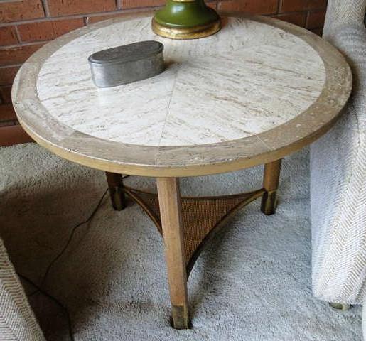 Solid stone top end table $ 300.00