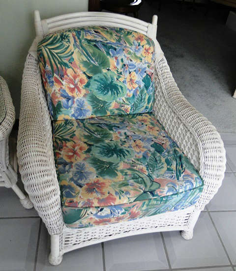 Wicker chair. $ 120.00