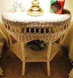 Wicker End Table $ 50.00