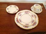 Castleton Bouquet China set (A56) - includes 4 dinner plates, 4 salad plates, 8 cups / 7 saucers, 4 bread plates - $ 100.00 for all.