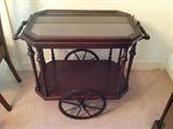 Antique tea cart with butlers tray - $ 180.00