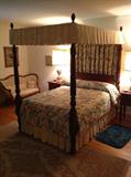 Solid wood canopy bed (includes everything pictured) $ 500.00