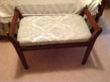 Upholstered settee $ 100.00 - 32" wide x 17" deep x 22" tall