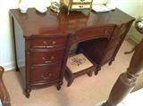 Vintage solid wood desk $ 260.00 - 50" wide x 19.5" deep x 30" tall.