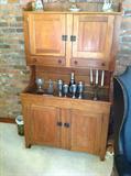 Vintage solid wood hutch $ 300.00 - 42" wide x 20" deep x 6 foot tall.