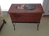 Hobby chest on metal stand $ 140.00