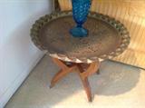 Metal tray top mid century table $ 120.00