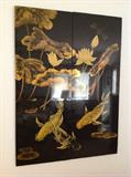 Laquered wood wall hanging $ 220.00