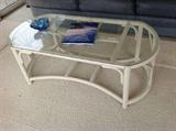 Glass top rattan table $ 80.00