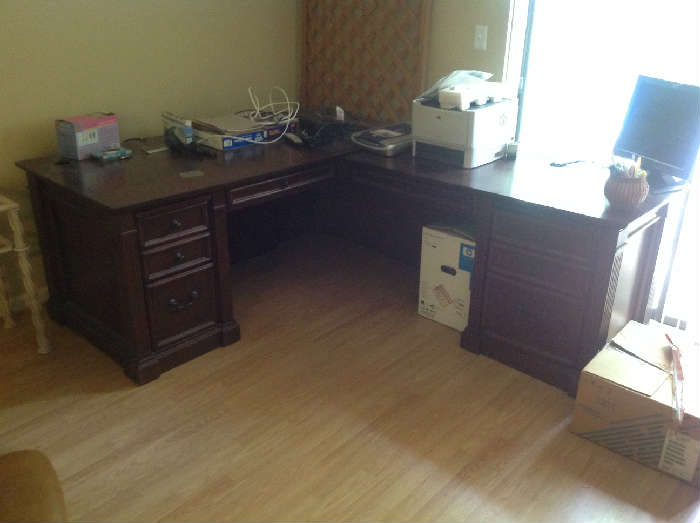 Solid wood corner desk $ 300.00