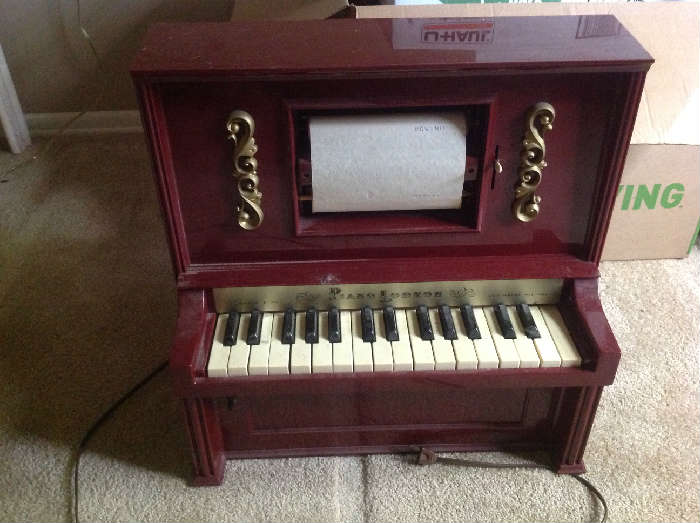 Piano Lodeon - mini player piano with rolls $ 80.00
