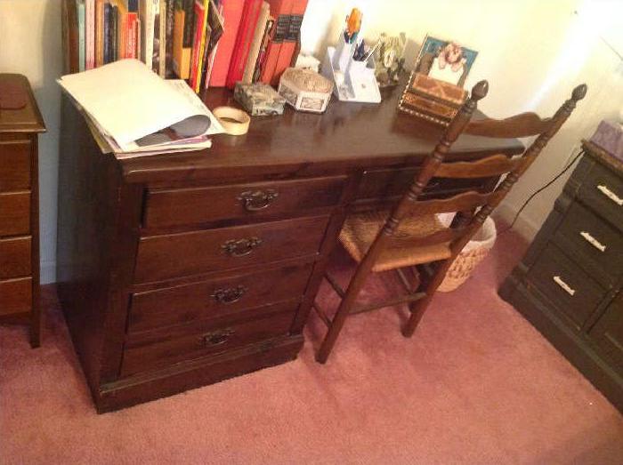 Desk / Ladder back chair $ 160.00