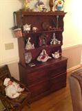Solid wood vintage hutch $ 320.00