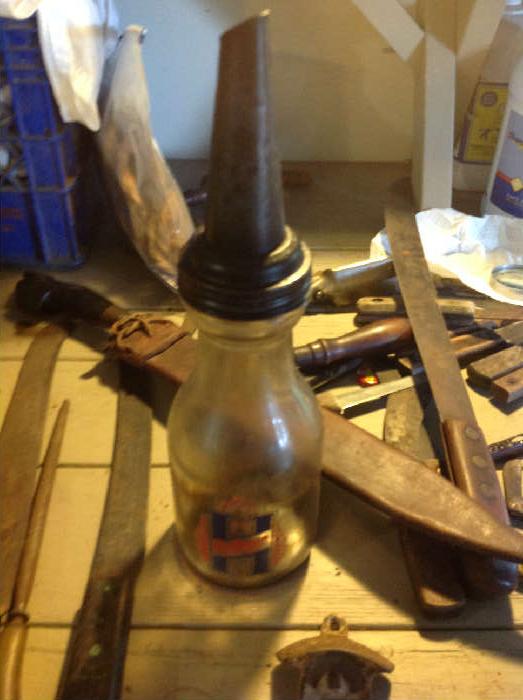Vintage Oil Bottle with spout - $ 30.00