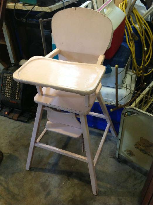 Wood High Chair - $ 40.00
