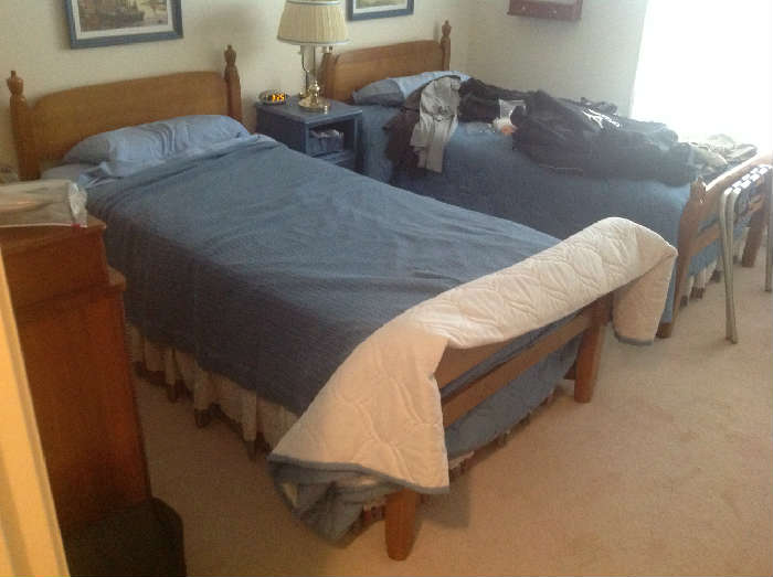 Twin beds $ 240.00 (includes head / footboard, frame, mattress and box springs)