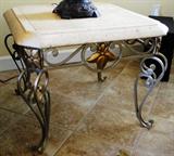 Item # L14 - (2) granite topped end tables $ 400.00.