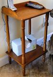 Item L19 - Small wood telephone table $ 20.00.