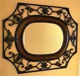 Item # H1 - Decorative metal wall mirror $ 40.00.