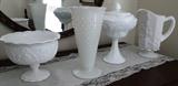 Item BD2-8 6 piece milk glass collection $ 30.00