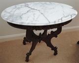 Item LR5 Marble top Rococco table $ 200.00