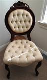 Item LR8 - Antique yellow roseback chair $ 175.00