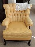 Item LR7 Yellow Wingback Chair $ 125.00