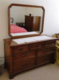 Item MB2 - Wood dresser with mirror $ 150.00