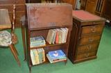 Drop Front Desk with Bookshelf