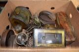 Box lot assorted metalware