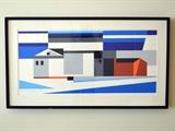 Limited Edition Lithograph, 1967, signed by Edmund D. Lewandowski (35" x 19.5" including frame). 24/75  Inventory No. 20