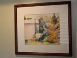 Watercolor, by Catherine Maize (16.75" x 13" including frame).   Inventory No. 26
