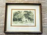 Etching, One Summer by Walter Parke (13" x 10.5" including frame).  Inventory No. 43