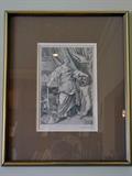 Etching, Vincentius Billy Exerudit Romce (17.25" x 21" including frame).  Inventory No. 50
