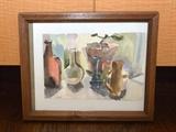 Watercolor, by Catherine Maize (11" x 9" including frame).   Inventory No. 37