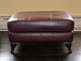 Brown Leather Ottoman.  Inventory No. 58