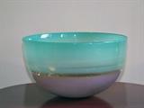 Contemporary Glass Sculpture by Sonja Blomdahl - Art Glass Bowl.  Inventory No. 63