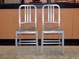 Pair of Emeco Designed Aluminum Navy Chairs.  Inventory No. 68