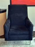 Black Microfiber Armchair.  Inventory No. 70