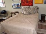 Queen Size Bed/Frame/Mattress (3 years old).  Comes with Signoria Firenze bedding.  Inventory No. 88